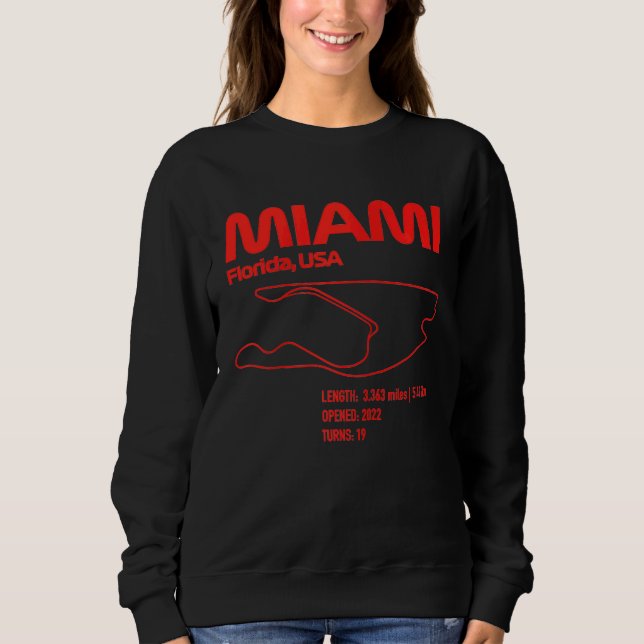 Sweatshirt Circuit de course à Miami Formule Circuits de cour (Devant)
