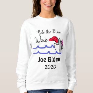 Sweatshirt Circuler dans la vague bleue Vote démocrate Joe Bi