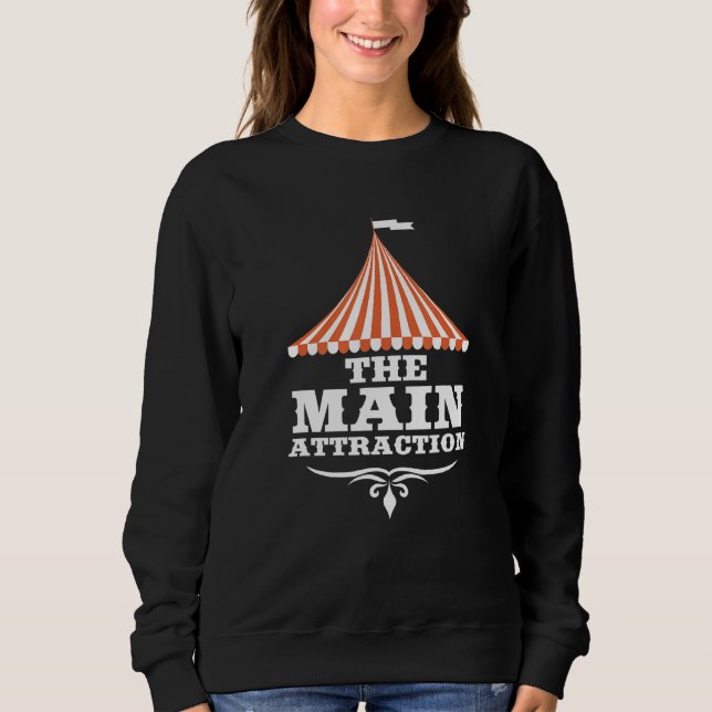 Sweatshirt Cirque Carnaval Parc d'attractions Cirque Tente (Devant)