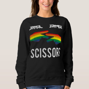 Sweatshirt Ciseaux de papier rock Lesbian Pride Rainbow Lgbt