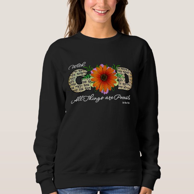 Sweatshirt Citation biblique positive et pieuse pour femmes c (Devant)