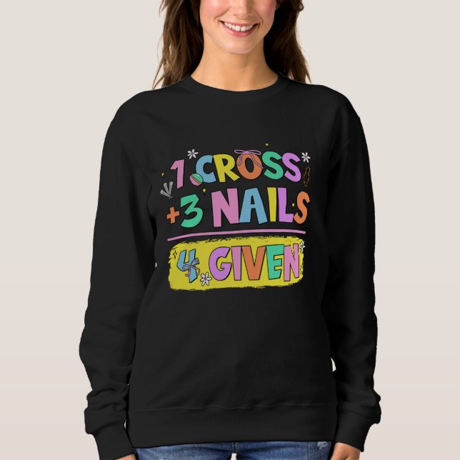 Sweatshirt Citation Christian Pardonné 1 Croix + 3 Nails 4 Do (Devant)