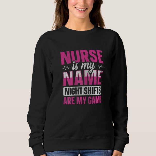 Sweatshirt Citation d'appréciation pour une infirmière de nui (Devant)