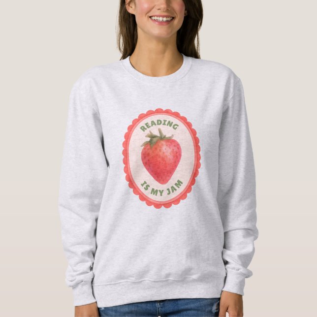 Sweatshirt Citation de bibliophile La lecture est mon truc Pu (Devant)