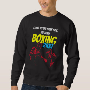 Sweatshirt Citation de boîte Vintage Boxer Gants de boîte Con