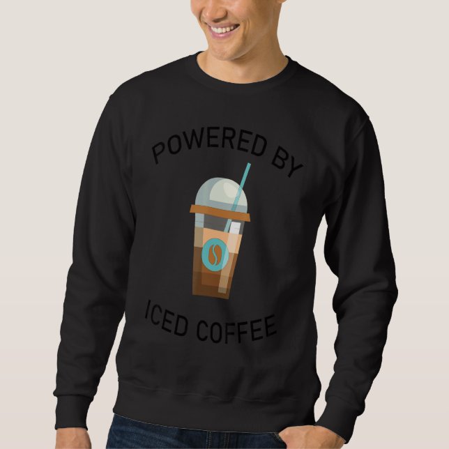 Sweatshirt Citation De Café Alimentée Par Cool De Conception  (Devant)