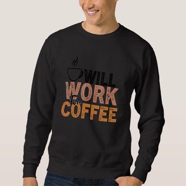 Sweatshirt Citation de café Café Addict Cool Café 28 (Devant)