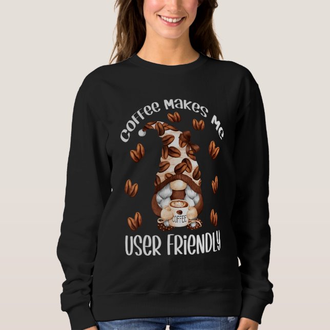 Sweatshirt Citation de café pour femmes et maman de café mign (Devant)
