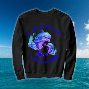 Sweatshirt Citation de dauphins d'aquarelle