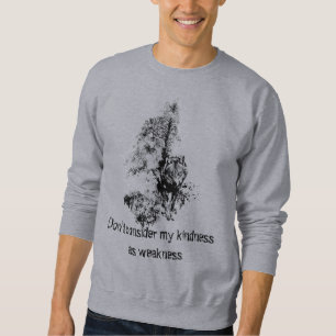 Sweatshirt Citation de gentillesse du loup gris d'art graphiq