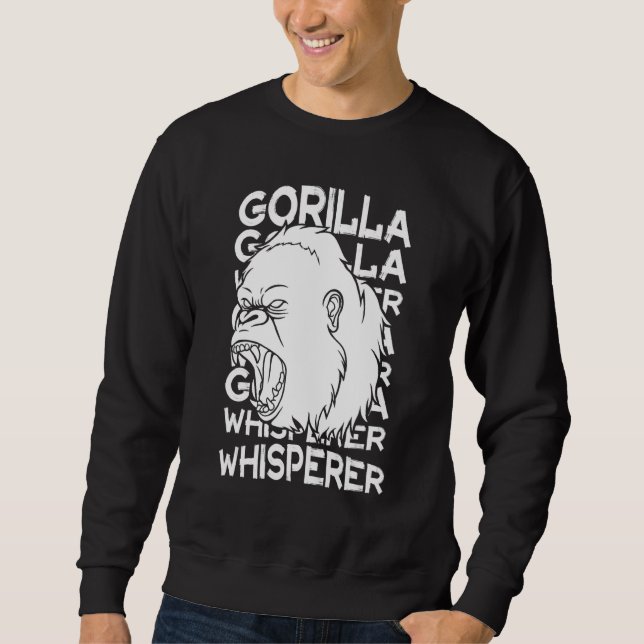 Sweatshirt Citation de gorille animal singe habitat dos argen (Devant)