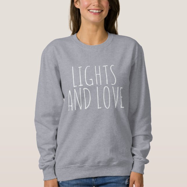 Sweatshirt Citation de Hanukkah Texte écrit à la main Lumière (Devant)