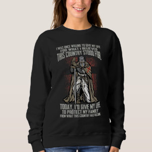 Sweatshirt Citation De Jésus Christ Cross Knight Dit Pour Chr
