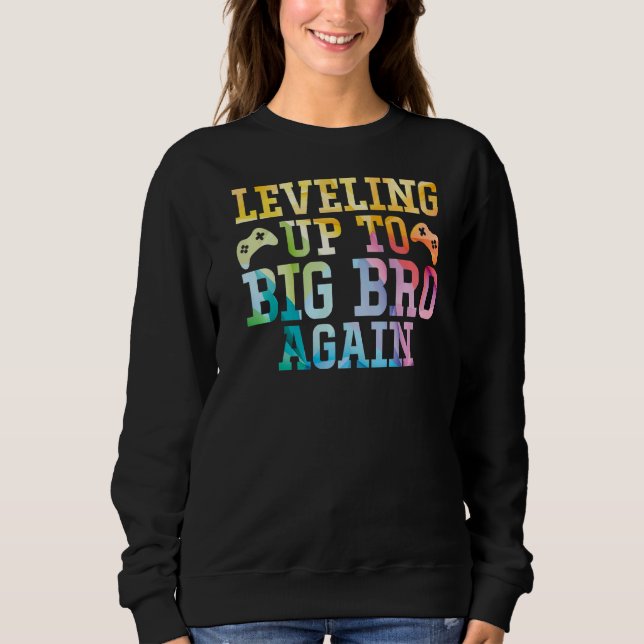 Sweatshirt Citation de jeu Elder Brother Gamer Pun Texte (Devant)