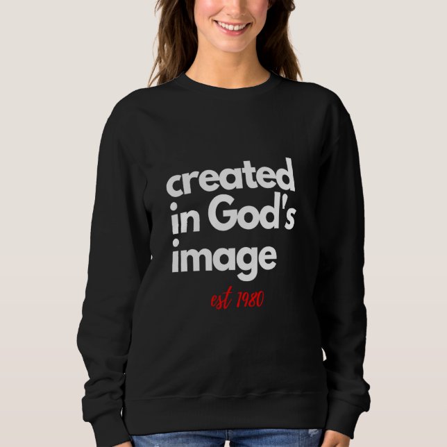 Sweatshirt Citation de la Bible chrétienne créée dans l'image (Devant)