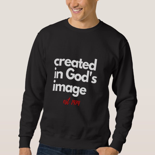Sweatshirt Citation de la Bible chrétienne créée dans l'image (Devant)