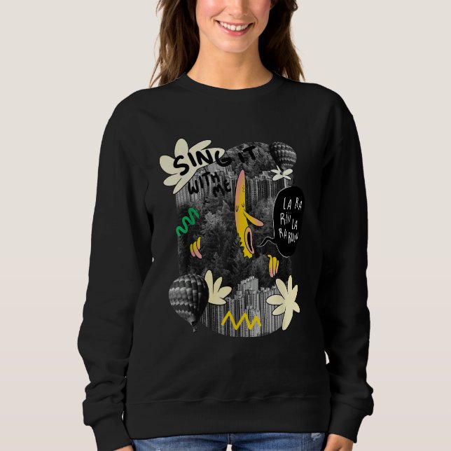 Sweatshirt Citation de la chanson de la forêt de bananiers du (Devant)
