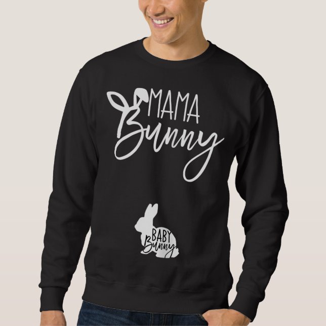 Sweatshirt Citation de la grossesse de Pâques Pregnant Maman  (Devant)