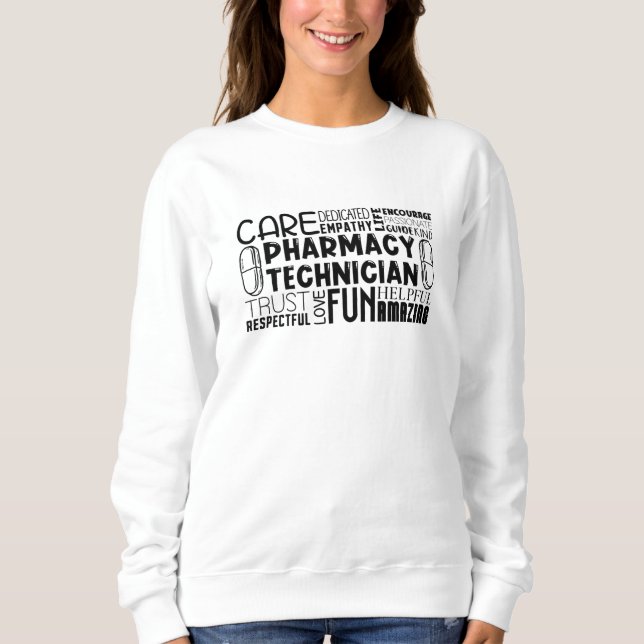 Sweatshirt Citation de la pharmacie Tech Médecine pharmacienn (Devant)