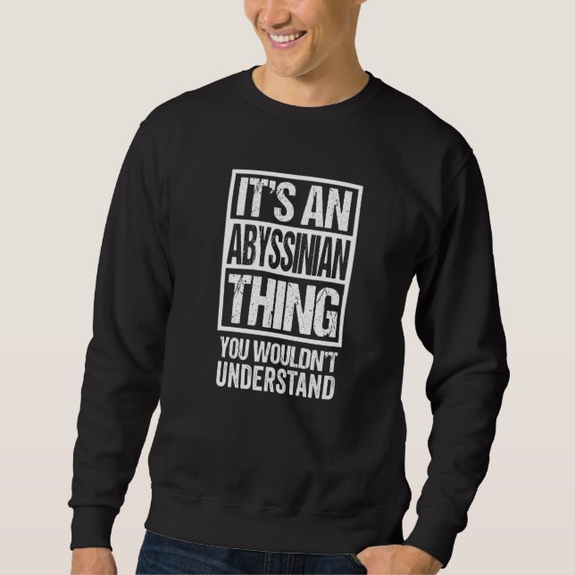 Sweatshirt Citation de maman papa Abyssin drôle Chat (Devant)