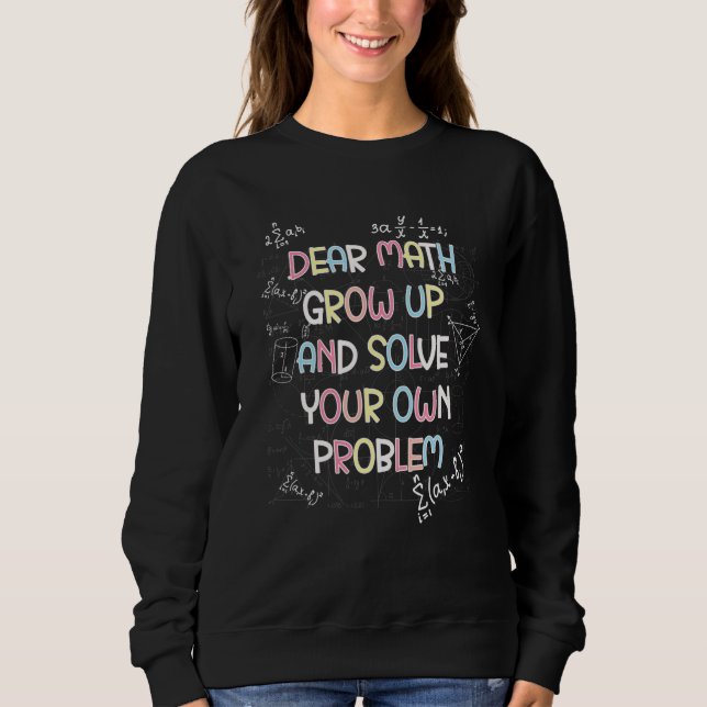 Sweatshirt Citation de Math Retour à l'école pour Filles Garç (Devant)
