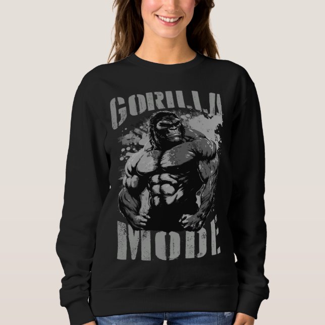 Sweatshirt Citation de motivation en mode gorille Salle de sp (Devant)