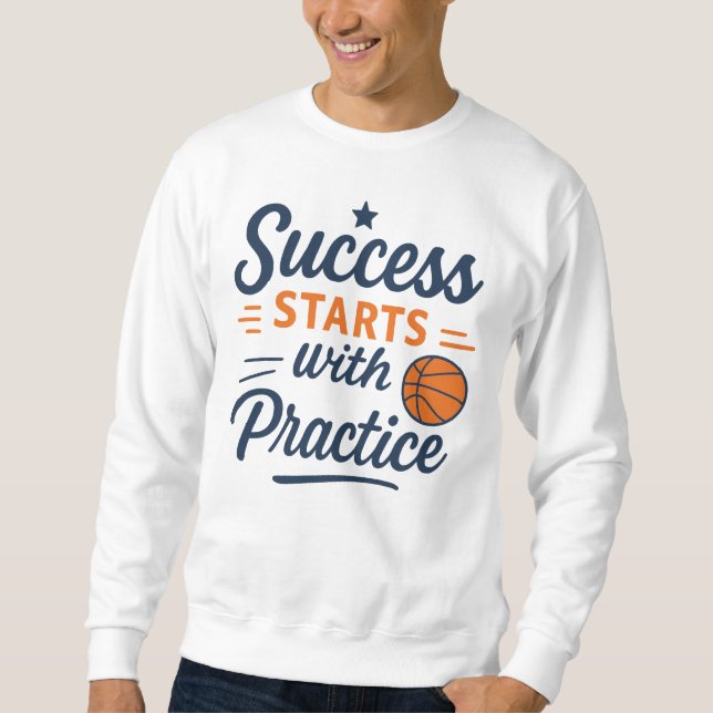 Sweatshirt Citation de motivation pour le basket-ball pour ré (Devant)