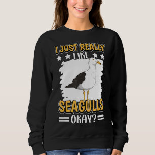 Sweatshirt Citation De Mouettes De Mer J'Aime Vraiment Le Mou