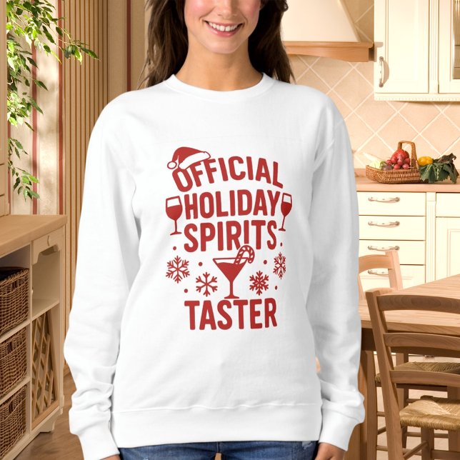 Sweatshirt Citation de Noël humoristique fête spiritueux roug (Créateur téléchargé)