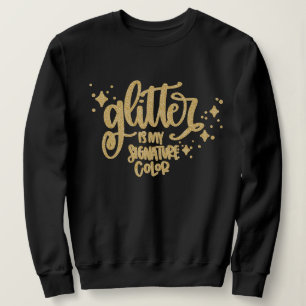 Sweatshirt Citation de Parties scintillant d'or amusant pour