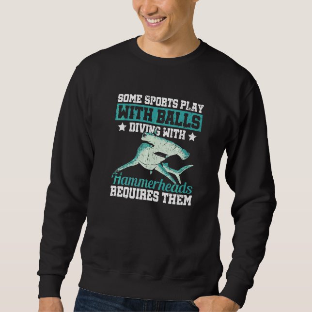Sweatshirt Citation de plongée avec requin marteau pour un re (Devant)