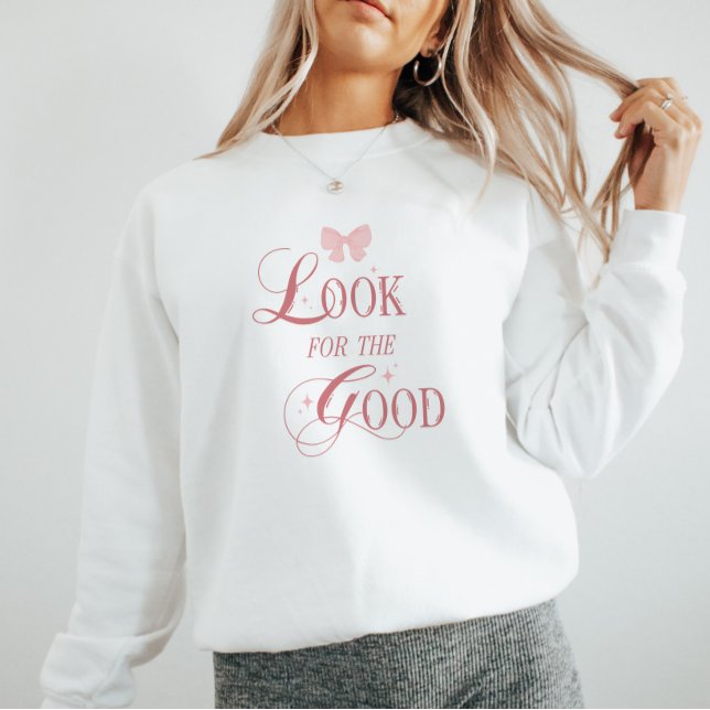 Sweatshirt Citation de positivité en typographie Coquette Ros (Créateur téléchargé)