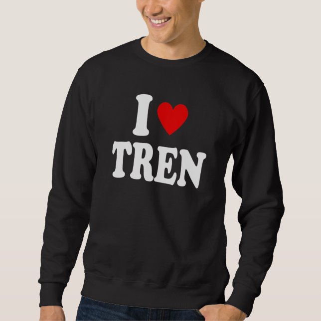 Sweatshirt Citation de sport Je Kiffe Tren Design bodybuilder (Devant)
