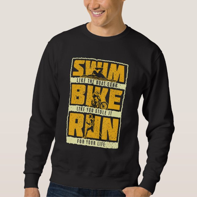 Sweatshirt Citation De Triathlon Pour Un Triathlète (Devant)