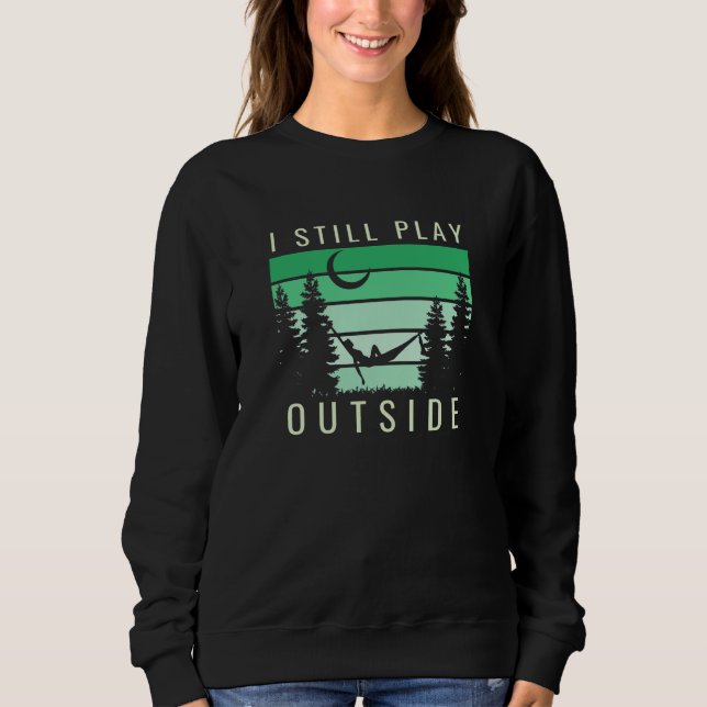 Sweatshirt Citation de vacances de camping (Devant)