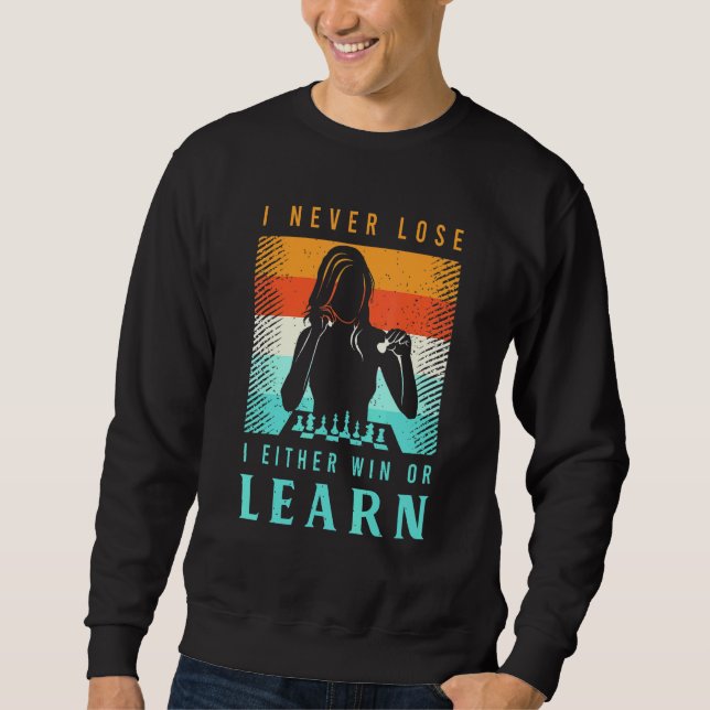 Sweatshirt Citation D'Échecs Vêtements Pour Un Joueur D'Échec (Devant)
