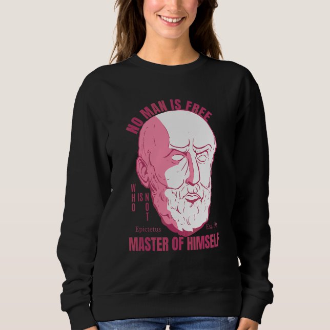 Sweatshirt Citation d'Épictète Philosophie Citations Inspiran (Devant)