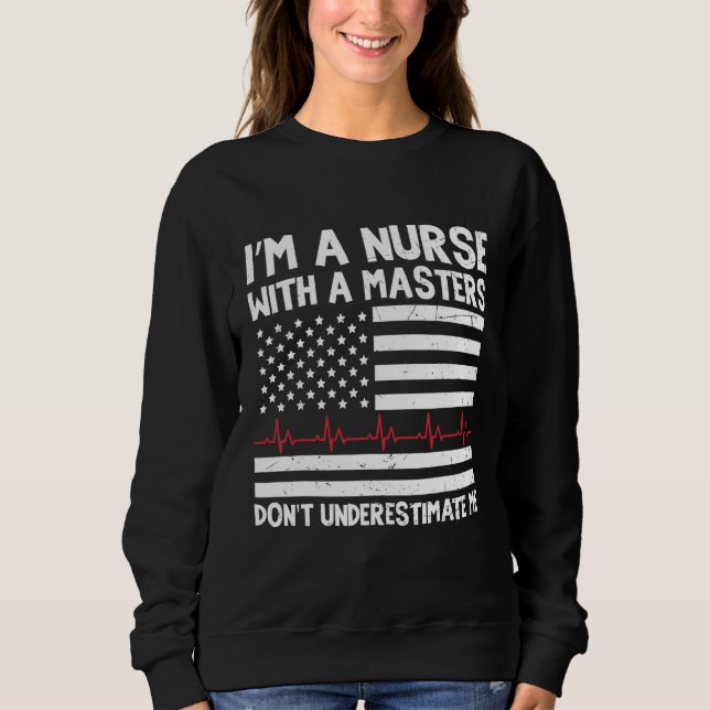 Sweatshirt Citation d'infirmière avec praticien de la semaine (Devant)