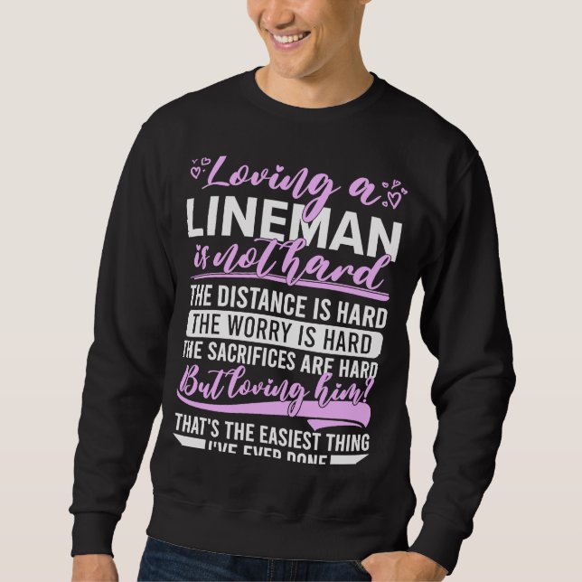 Sweatshirt Citation du conjoint du chef de ligne de l'électri (Devant)