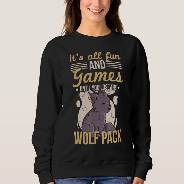 Sweatshirt Citation Du Loup De Bois Pour Un Expert Du Loup (Devant)
