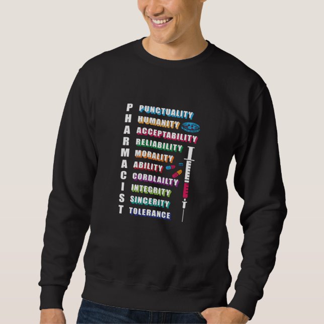Sweatshirt Citation du pharmacien Technicien en pharmacie Pha (Devant)