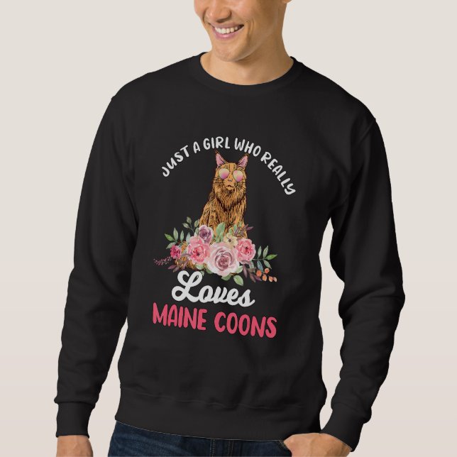 Sweatshirt Citation Du Propriétaire Du Chat Juste Une Fille Q (Devant)