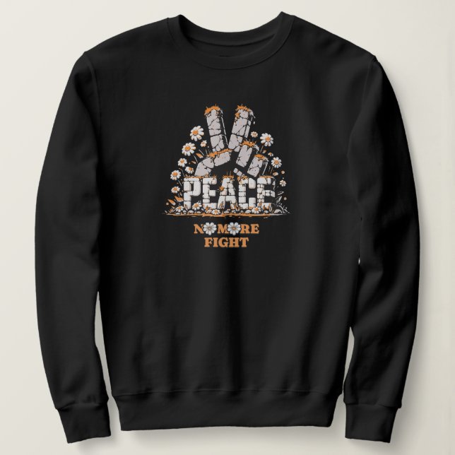 Sweatshirt Citation Inspirationnelle Vintage de Peace Stone (Design devant)