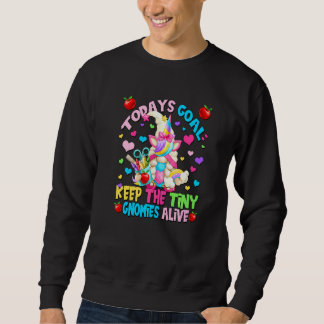 Sweatshirt Citation Maman Gnome Professeur Licorne Mignonne P