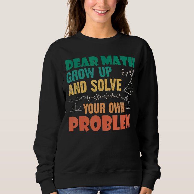 Sweatshirt Citation Math Pour Filles Garçons Ados Hommes Femm (Devant)