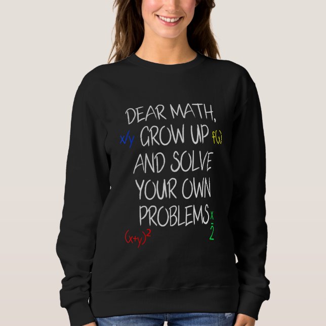 Sweatshirt Citation mathématique Ados Mathématiques lycée (Devant)