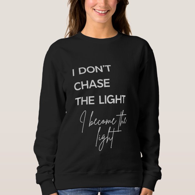 Sweatshirt Citation Motivante sur Fond Noir (Devant)