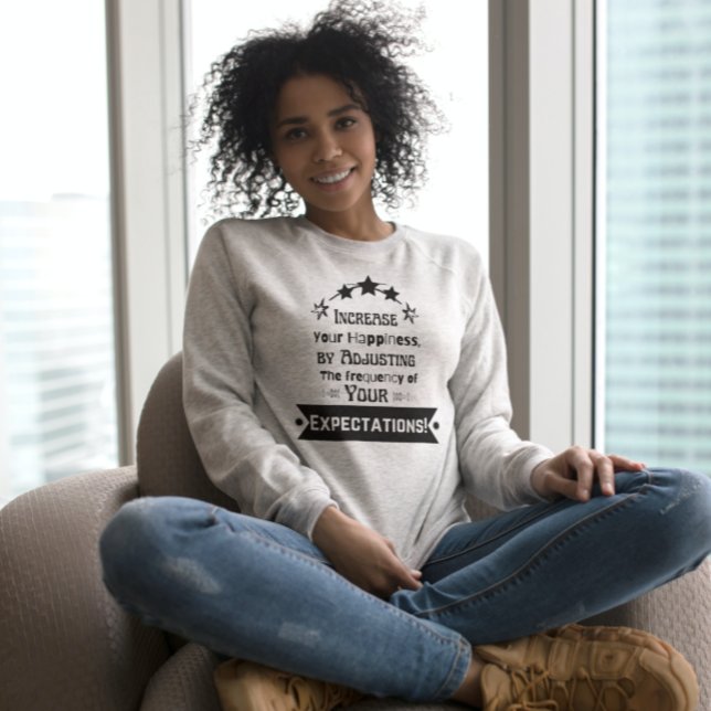 Sweatshirt Citation Motivationnelle Sur Le Bonheur (Créateur téléchargé)