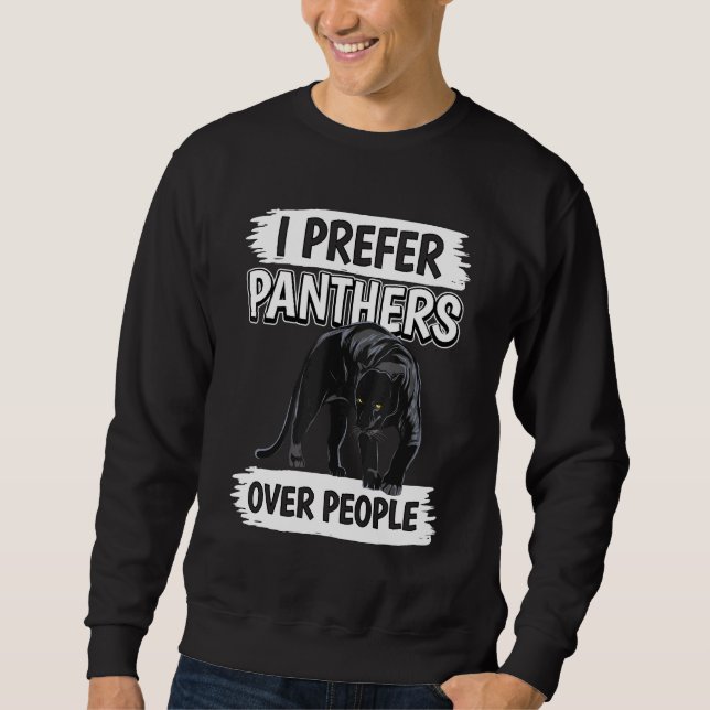 Sweatshirt Citation Panther Wildcat Je Préfère Panthers sur l (Devant)