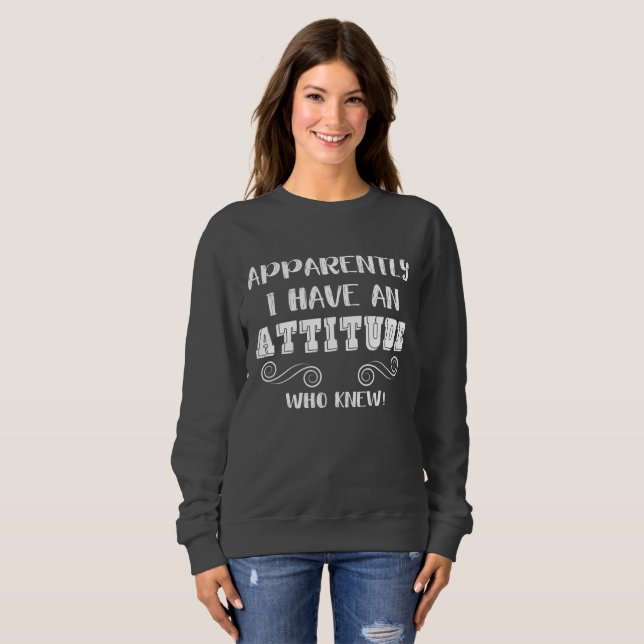 Sweatshirt Citation sarcastique amusante Filles Ados Attitude (Devant entier)